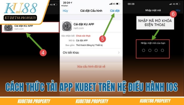 Tải Kubet88 - Thế Giới Cá Cược Nằm Trong Tầm Tay Của Bạn Cách thức tải Kubet88 trên hệ điều hành IOS