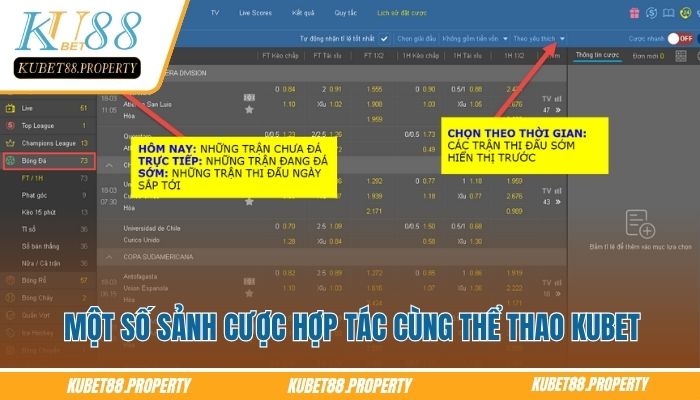 Thể Thao Kubet – Sảnh Cược Thời Thượng Bậc Nhất Hiện Nay Tổng hợp một số sảnh cược hợp tác cùng thể thao Kubet